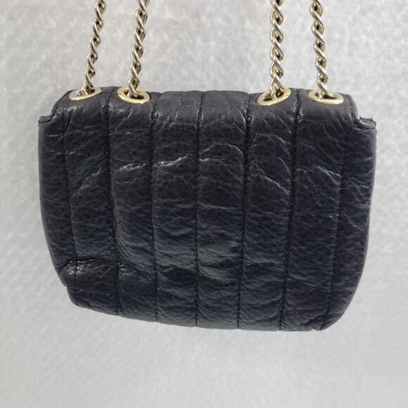 Kate Spade Small Black Pebble Leather Cross Body Purse Chain Strap 122423-0584 - Picture 4 of 8